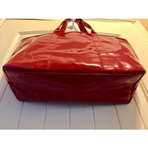 Victorias Secret 21&#034; Tote Travel Beach Bag Red Bow RUNWAY SIGNATURE &#039;09 #3 image