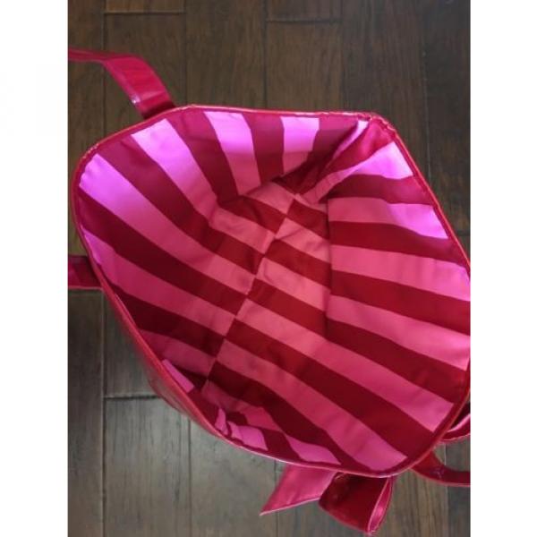 Victorias Secret 21&#034; Tote Travel Beach Bag Red Bow RUNWAY SIGNATURE &#039;09 #4 image