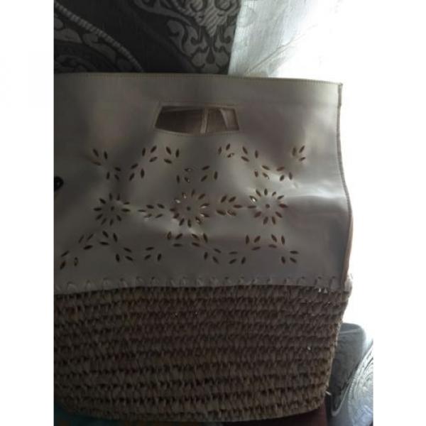 Large Leather And Straw Beach Bag Or Tote #1 image