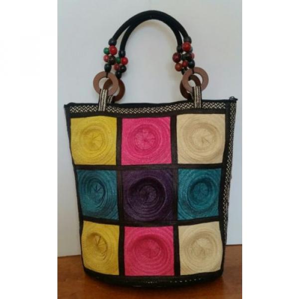 Handmade Tote/Women/Woven Straw/ Shoulder/Shopping/Summer Beach Bags/ Gift #1 image