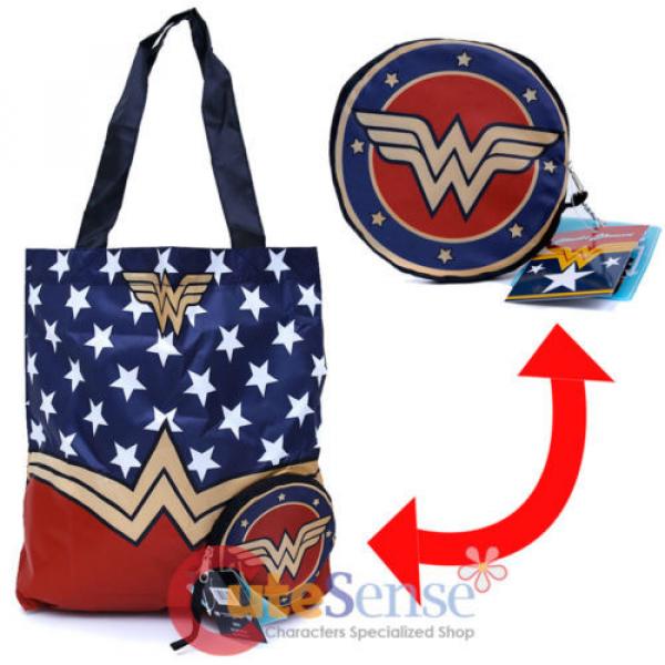 DC Comics Wonder Woman Packable Tote Beach Bag Handbag Reusable Grocery Bags #1 image