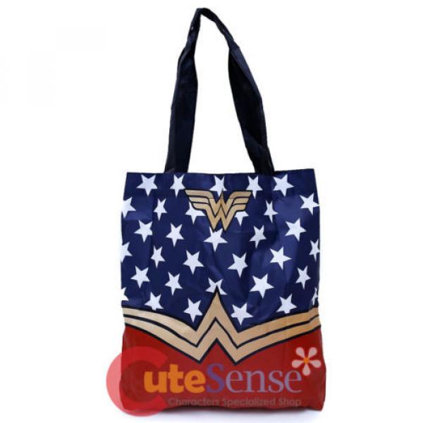 DC Comics Wonder Woman Packable Tote Beach Bag Handbag Reusable Grocery Bags #4 image