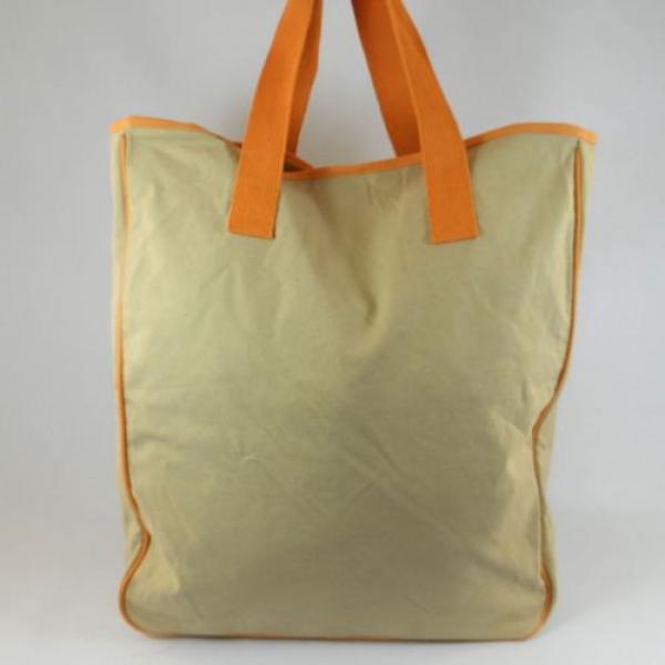 Vtg 90&#039;s &#034;SAVE THE EARTH&#034; Large Canvas Shopper Tote Beach Bag Carry All #5 image
