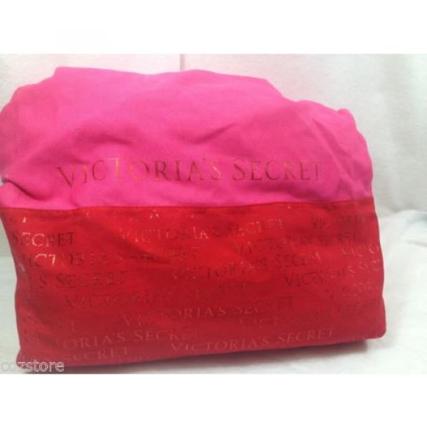 Victorias Secret  Pink Red Large Shopping travel Bag Beach Tote Handbag Purse #5 image