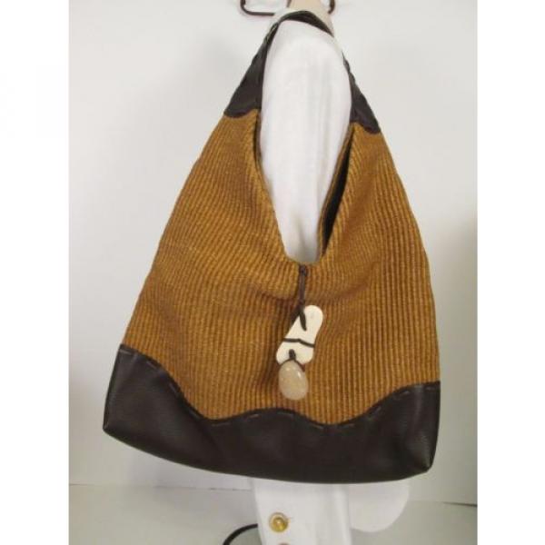Straw Leather Tote Shoulder Bag Preston York Beach Style #1 image