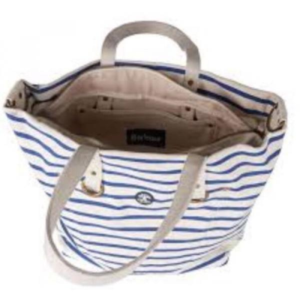 Barbour Sealand Tote Bag / Beach Bag / Nautical Stripe / Zipper Tote - NEW #4 image