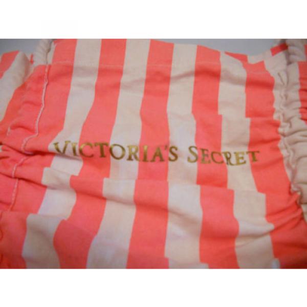 Victoria&#039;s Secret Pink &amp; White Stripe Beach Bag/Tote Rope Shoulder Straps #2 image