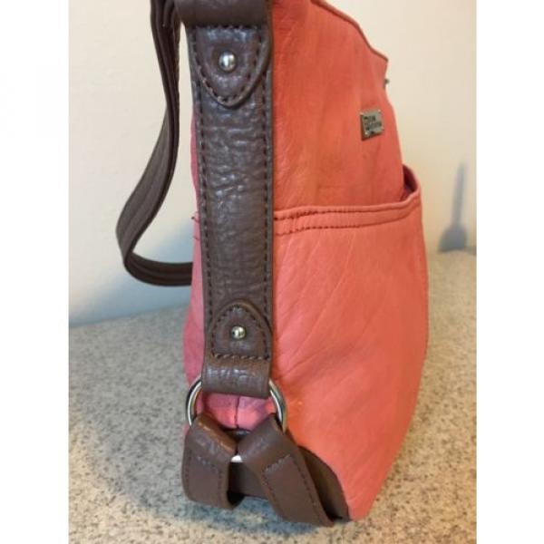 NWT Stone Mountain Shoulder bag Long Beach Genuine Leather Papaya/Tan $169 #2 image