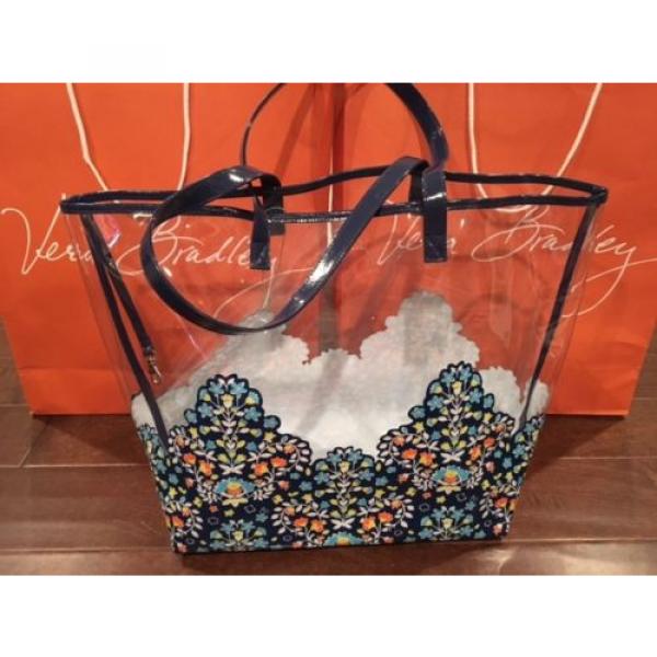 Brand New Vera Bradley Chandelier Floral Clearly Colorful Tote / Beach Bag  NWT #1 image