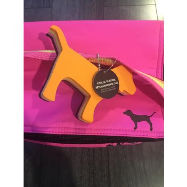 Victorias Secret Beach Cooler Bag With Mini Dog Keychain 2016 Pink #3 image