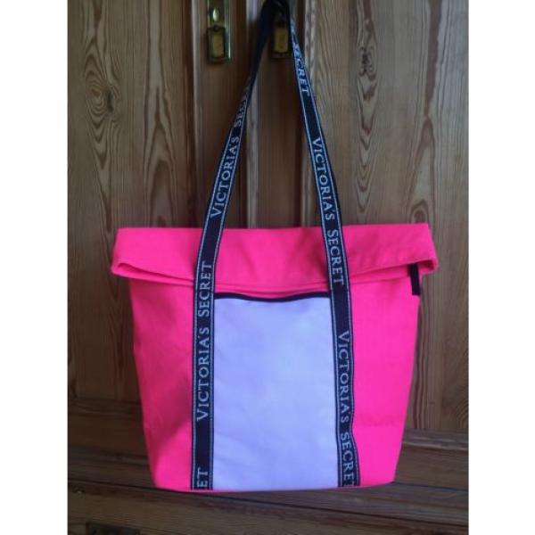 Victoria&#039;s Secret Pink zip top tote insulated cooler spring break beach bag #1 image
