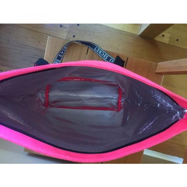 Victoria&#039;s Secret Pink zip top tote insulated cooler spring break beach bag #2 image