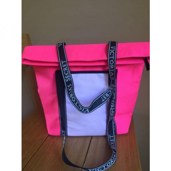 Victoria&#039;s Secret Pink zip top tote insulated cooler spring break beach bag #4 image