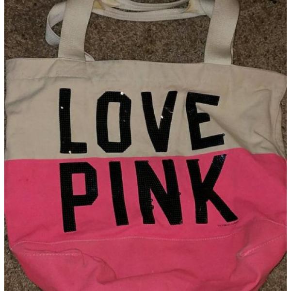 Pink victoria secret, bag,Large,Love Pink, Shoulder bag Purse,Beach bag #1 image