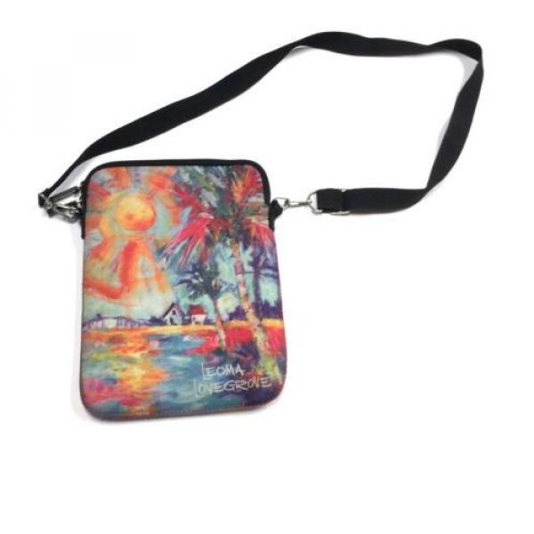Leoma Lovegrove Palm Trees Beach Setting Tablet Shoulder Bag #1 image