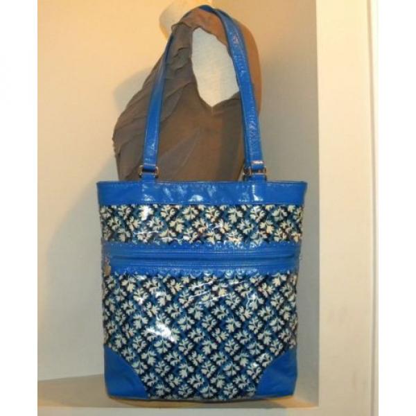 Pretty! VERA BRADLEY &#039;FRILL&#034; Royal Blue/Black/Multi Beachbag/Tote/Travelbag #1 image