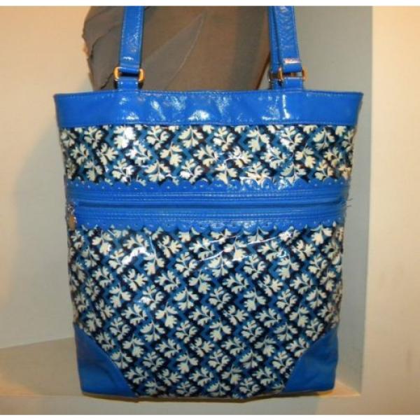 Pretty! VERA BRADLEY &#039;FRILL&#034; Royal Blue/Black/Multi Beachbag/Tote/Travelbag #2 image