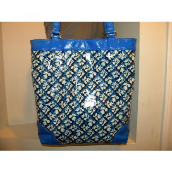 Pretty! VERA BRADLEY &#039;FRILL&#034; Royal Blue/Black/Multi Beachbag/Tote/Travelbag #4 image