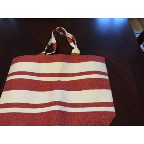 Red And White Beach Bag Tote #4 image