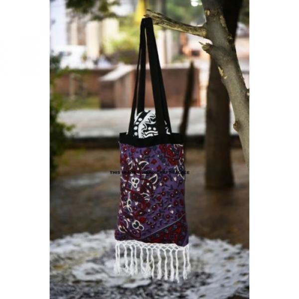 Star Mandala Tapestry Bag Indian Cotton Large Shoulder Bag Beach Round Towel Bag #3 image