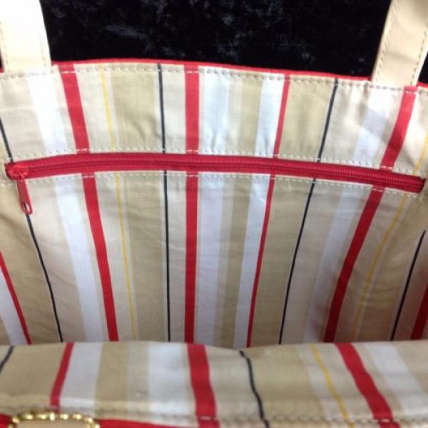 Large Red White Beach Bag Shoulder Tote Handbag Shopping Purse Lovely Quality #5 image