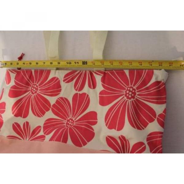 NEW Womens Fashion Beach Bag Shoulder Tote Large Pink Floral Canvas Purse Hobo #3 image