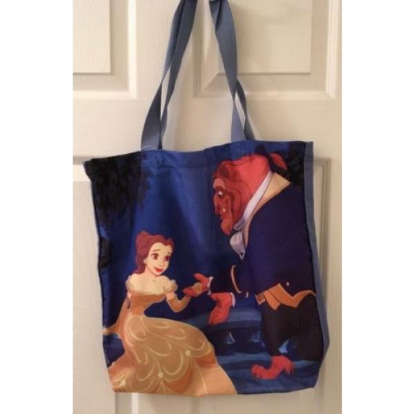 NWT DISNEY  BEAUTY AND THE BEAST TOTE PURSE BELLE BLUE CANVAS BEACH BAG #1 image