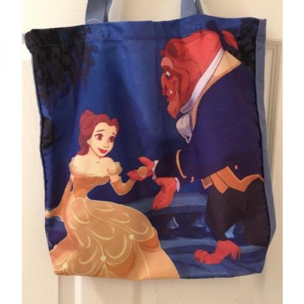 NWT DISNEY  BEAUTY AND THE BEAST TOTE PURSE BELLE BLUE CANVAS BEACH BAG #2 image