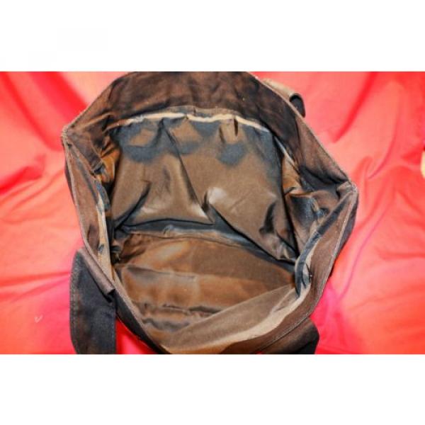 Victoria&#039;s Secret Black Handbag Canvas Tote Shoulder Shopping/Beach Bag #4 image