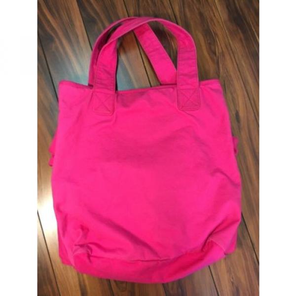 Juicy Couture XL Large Pink Ruffle Beach Tote Bag Terry #4 image