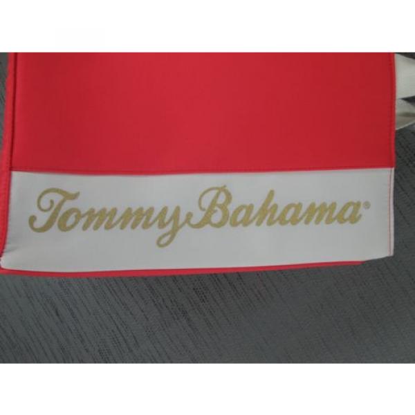 NEW Tommy Bahama Beach Travel Tote Bag Pink &amp; White #3 image