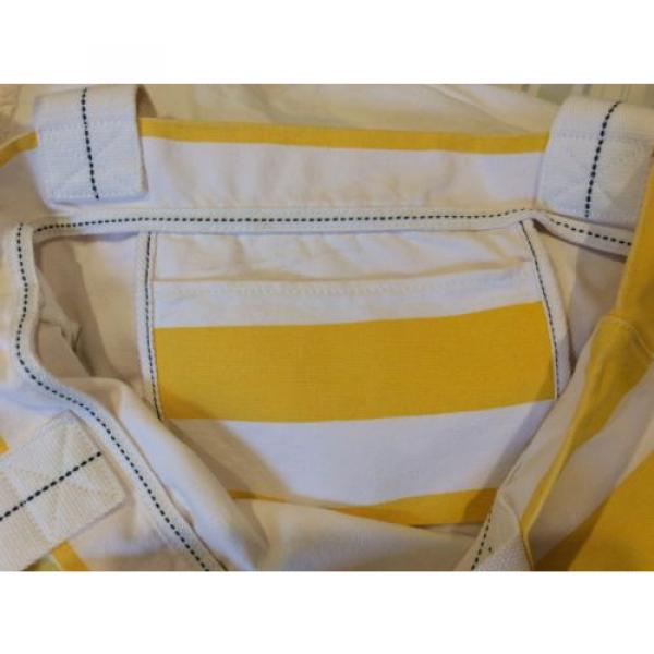 Original Walt Disney Tote Yellow And White Striped Beach Bag #5 image