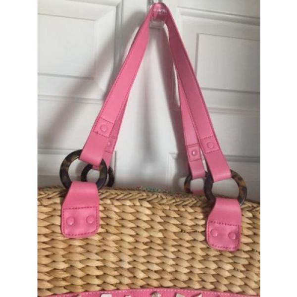 Vera Bradley Capri Pink Basket Tote Bag Beach Bag Purse Nwot #3 image