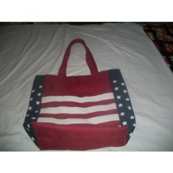 American Flag Tote Bag LINED Beach Patriotic CARRY-ALL/GROCERY&#039;S/POOL/SHOPPING #1 image