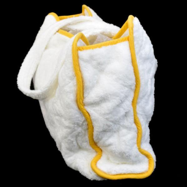 Authentic HERMES Zebra Shoulder Beach Bag Pillow Set 100% Cotton White 03D705 #4 image