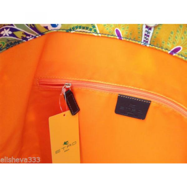 Etro (Milano Italy) Shopping Tote Handbag Paisley Canvas Made in Italy Beach Bag #3 image