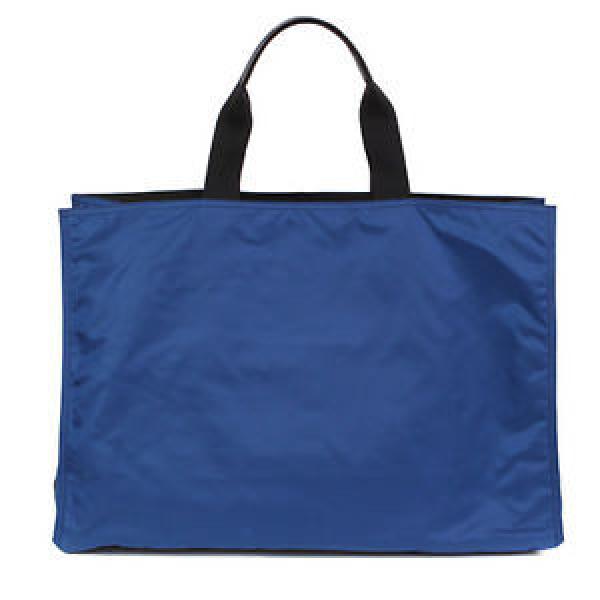 35420 auth PRADA blue nylon Tote Travel Cary-On Beach Bag #1 image