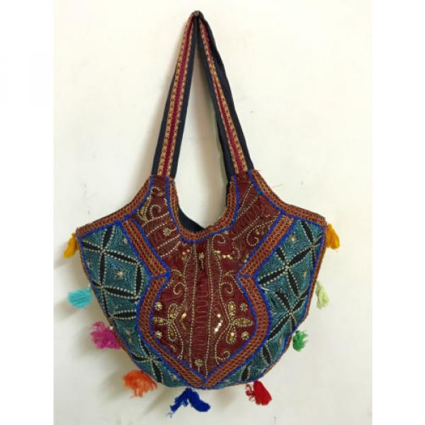 Vintage Banjara Tribal Bag Indian Gypsy Hippie Boho Handbag Beach Bag Tote #3 image