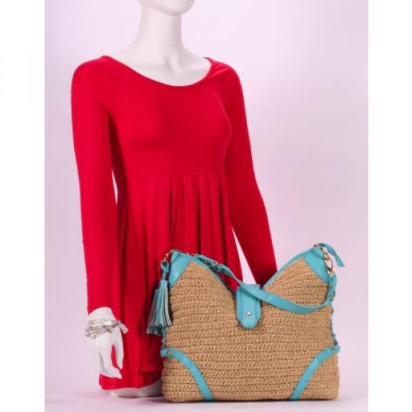 Women Summer Shoulder Straw Tote Lady Beach Bag Shopping Handbag 67% Off MSRP #5 image