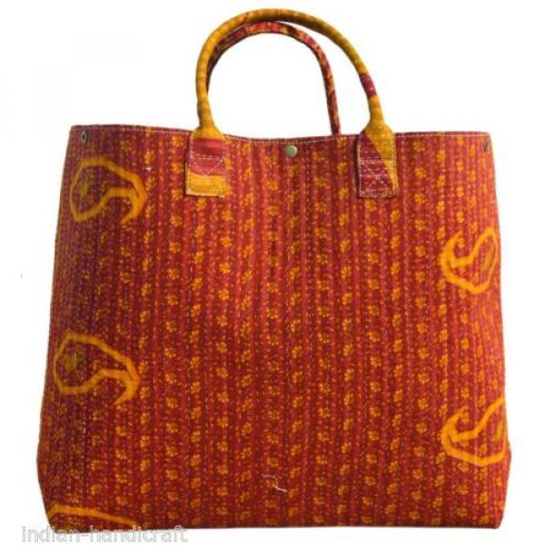 Big Vintage Kantha Tote Beach Bag 19&#034;x29&#034; Shopping Boho Gypsy EW60 #3 image