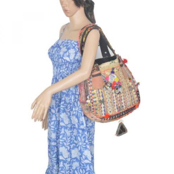 Banjara Bag 12&#034;x13&#034; Tote messenger Shopper Market Beach Bag India ID-15036 #4 image