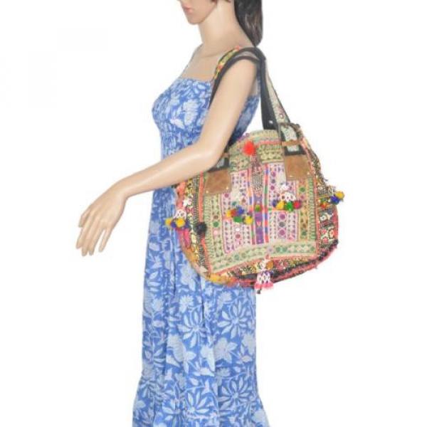 Banjara Bag 12&#034;x13&#034; Tote messenger Shopper Market Beach Bag India ID-15029 #4 image