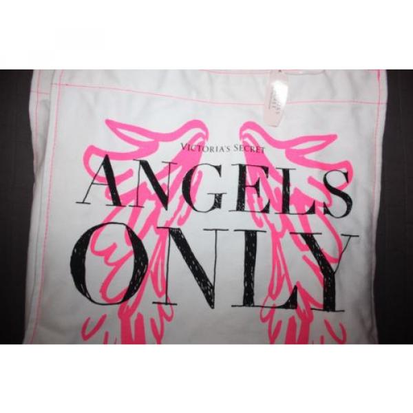 VICTORIAS SECRET ANGELS ONLY Canvas Tote Bag Beach School Shopping NWT #1 image