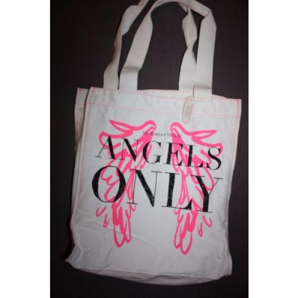 VICTORIAS SECRET ANGELS ONLY Canvas Tote Bag Beach School Shopping NWT #2 image
