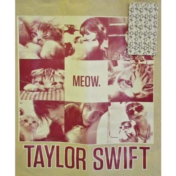 NWT - TAYLOR SWIFT Meow Meridith The Cat Canvas Tote Beach Bag RED Tour Music #2 image