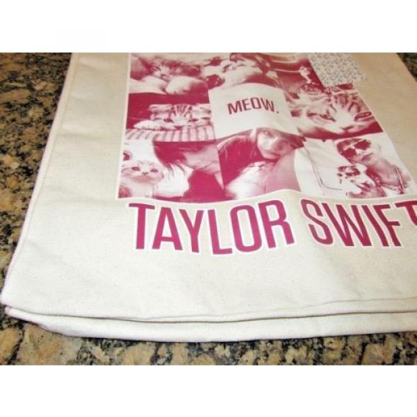NWT - TAYLOR SWIFT Meow Meridith The Cat Canvas Tote Beach Bag RED Tour Music #3 image