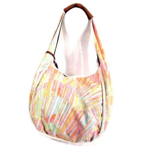 JUICY COUTURE  Canvas Hobo Shoulder Bag Purse Tote Beach Shopper #3 image