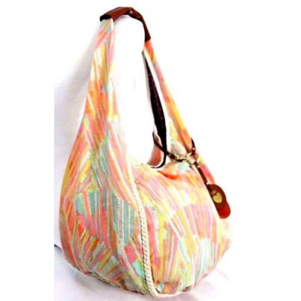 JUICY COUTURE  Canvas Hobo Shoulder Bag Purse Tote Beach Shopper #4 image