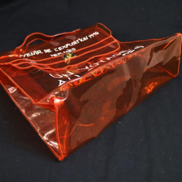Authentic HERMES KELLY VINYL Beach Hand Bag SOUVENIR DE L&#039;EXPOSITION 1998 K06899 #4 image