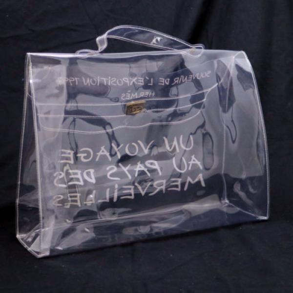 Authentic HERMES KELLY VINYL Beach Hand Bag SOUVENIR DE L&#039;EXPOSITION 1997 V09400 #2 image